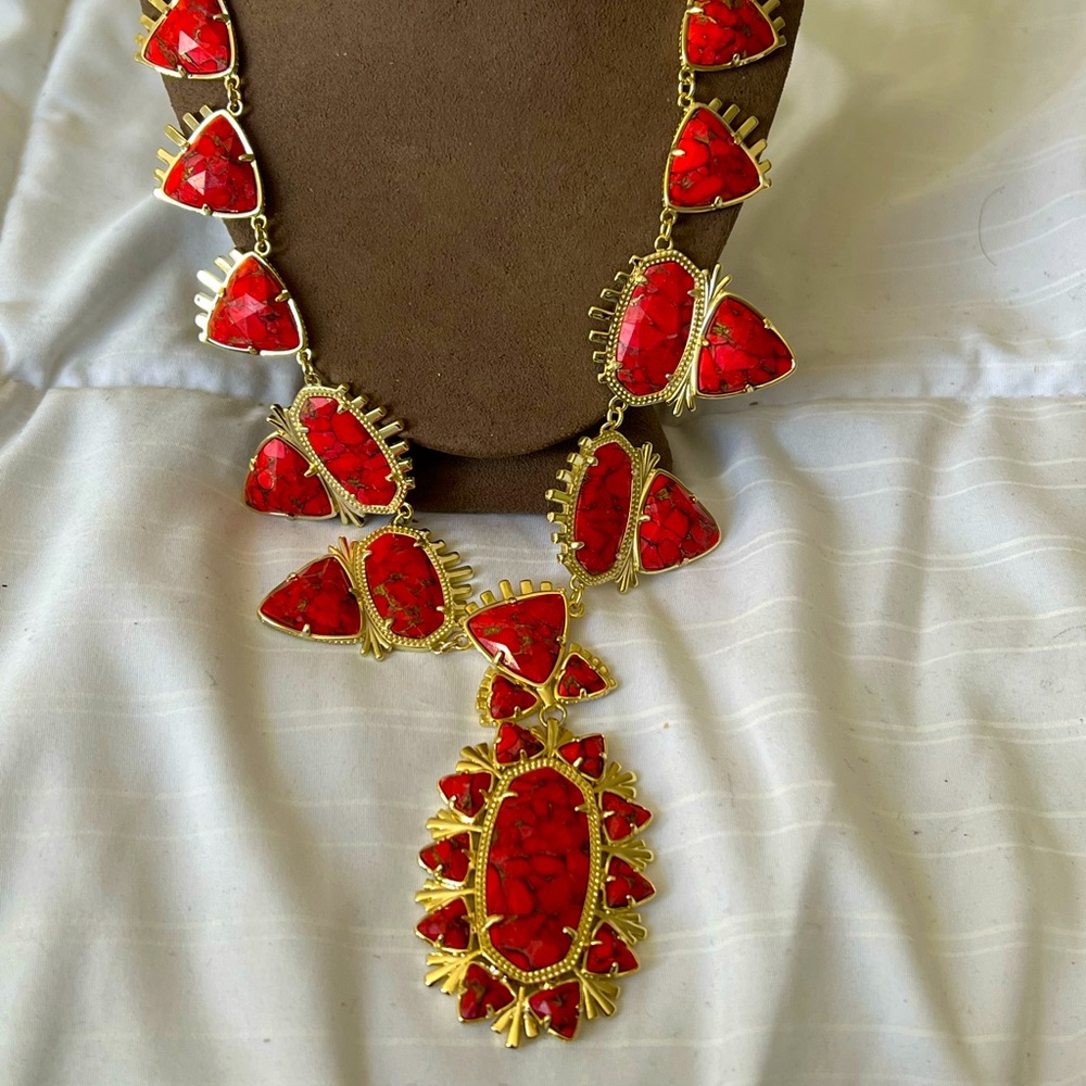 NWT Kendra Scott Havana Exclusive TX Release Bronze Veined Red Magnesite SO RARE - Picture 5 of 16